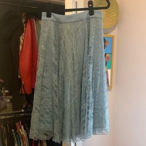 Reiss skirt-teal blue lace. Gorgeous